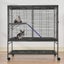 39" Metal Small Animal Cage 2-Tier Rolling Ferret Cage with Tray A Ramp Carousel 8