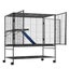 39" Metal Small Animal Cage 2-Tier Rolling Ferret Cage with Tray A Ramp Carousel 11