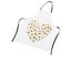 Heart Gold Blocking Unisex Cooking Baking Apron for Home Kitchen Cafes White Carousel 1