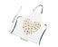 Heart Gold Blocking Unisex Cooking Baking Apron for Home Kitchen Cafes White Carousel 3