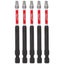 Milwaukee 48324574 5PCS 89mm Impact Duty Square #2 Alloy Steel Screw Driver Bit Carousel 8