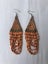 Bohemian Orange + Gold Beaded Statement Earrings Carousel 1