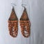 Bohemian Orange + Gold Beaded Statement Earrings Carousel 2