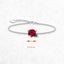 925 Sterling Silver Romantic Gift Red Rose Chain Bracelet Jewelry For Women Carousel 2