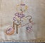 2x Vintage White Towels – Hand-Embroidered Kittens, Dog & Bunny Carousel 1