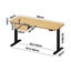 160Cm Electric Standing Desk Dual Motor Drawer Adjustable Oak Black Carousel 10