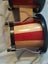 Bongos. 6 & 7 inches diameter. Sound great. new . good quality. Striped. Carousel 4
