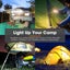 8X Led Camping Lights Amber White W/ Lithium Battery Rechargeable Carousel 10