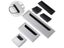 Aluminum Alloy PC Desk Rectangle Wire Cable Grommet Office Table Hole Cover Carousel 3