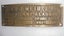 WWI (1915) Aircraft fuselage, Aero Engine or gun carriage makers plate. Carousel 1