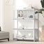 Display Cabinet Storage Shelf Clear Bookshelf Stand Rack Bookcase White Carousel 1