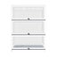 Display Cabinet Storage Shelf Clear Bookshelf Stand Rack Bookcase White Carousel 5