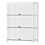 Display Cabinet Storage Shelf Clear Bookshelf Stand Rack Bookcase White Carousel 9