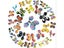 20PCS Color Magic Flying Butterfly Rubber Rubber Band Wind Up Toy Exquisite Carousel 3