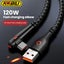 NNBILI 120W Fast Charging USB To Type-C Cable Nylon Braided 90 ° Bend Design Carousel 2