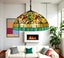 Large 46cm shade New Design Handmade Tiffany Pendant Light Carousel 3