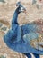 A large length of UNUSED Peacocks Atelier Furnishing Fabric Carousel 3