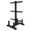 Olympic Size Plates Rack with 4 Barbell Holders Carousel 1