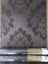 Wallpaper. Contemporary Damask - Black & Metallic Grey. #801 09 Carousel 1