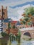 Completed Vintage Tapestry - English Village Henley on Thames Carousel 2