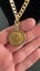 9ct Gold chain full sovereign pendant combo Carousel 4