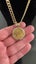 9ct Gold chain full sovereign pendant combo Carousel 3