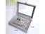 Velvet Glass Ring Earring Jewelry Display Organizer Box Tray Holder Storage Carousel 1
