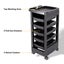 Hair Salon Trolley Tool Storage Cart Spa Beauty Stand 6 Tier Carousel 6