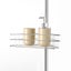 Sherwood Home Adjustable Telescopic 4 Tier Corner Shower Caddy Rack - Silver Carousel 3