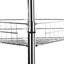 Sherwood Home Adjustable Telescopic 4 Tier Corner Shower Caddy Rack - Silver Carousel 5
