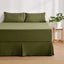 Dreamaker Superfine Washed Microfibre Pleated Valance Olive Super King Bed Carousel 9