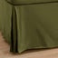 Dreamaker Superfine Washed Microfibre Pleated Valance Olive Super King Bed Carousel 10