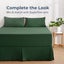 Dreamaker Superfine Washed Microfibre Pleated Valance Hunter Green Super King Carousel 4