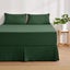 Dreamaker Superfine Washed Microfibre Pleated Valance Hunter Green Super King Carousel 9