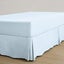 Dreamaker Superfine Washed Microfibre Pleated Valance Ice Blue Super King Bed Carousel 1