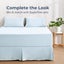 Dreamaker Superfine Washed Microfibre Pleated Valance Ice Blue Super King Bed Carousel 4
