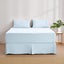 Dreamaker Superfine Washed Microfibre Pleated Valance Ice Blue Super King Bed Carousel 7