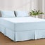 Dreamaker Superfine Washed Microfibre Pleated Valance Ice Blue Super King Bed Carousel 8
