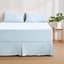 Dreamaker Superfine Washed Microfibre Pleated Valance Ice Blue Super King Bed Carousel 9