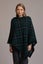 McDonald Possum Merino Womens Tartan Poncho -Jade Carousel 1