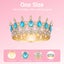 Crown for Women Queen Crown Tiara for Princess Party Gold Light Blue Carousel 7