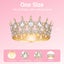 Crown for Women,Queen Crown Tiara for Princess Party Gold White Carousel 6