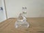 Vintage Crystal D’Arques France Cat Statue on Frosted Pedestal Base Carousel 10