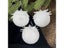 3pcs 8cm White Christmas Ball Christmas Tree Hanging Pendant Flower Foam Snow Carousel 1