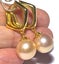 10.5-11mm Peach Rose Pink Edison Pearl Hoop Earrings Carousel 2