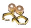 10.5-11mm Peach Rose Pink Edison Pearl Hoop Earrings Carousel 4