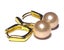 10.5-11mm Peach Rose Pink Edison Pearl Hoop Earrings Carousel 7