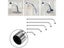 Stainless Steel Shower Head Extension Arm Wall Mounted Tube Rainfall Shower Carousel 9
