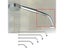 Stainless Steel Shower Head Extension Arm Wall Mounted Tube Rainfall Shower Carousel 11