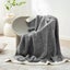 Elosung Black And White Plush Chenille Knit Throw Blanket Soft Cozy Polyester Fo Carousel 3
